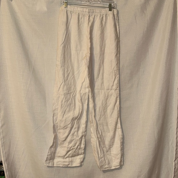 Aritzia Wilfred Free 100% Organic Linen Straight Leg Pant Large - Picture 6 of 10
